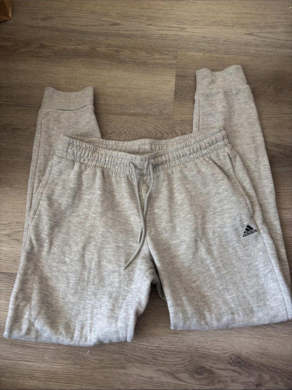 adidas Light Gray Fleece Jogger Pants